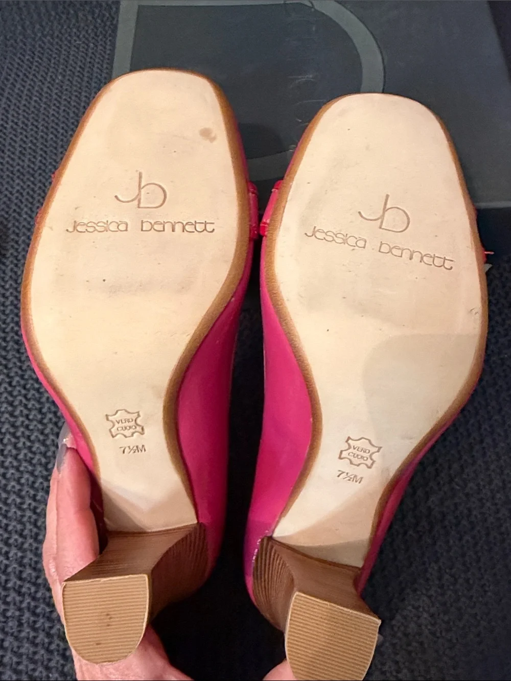 Jessica Bennett Pink Patent Buckle Pumps